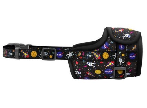 Collar WauDog Nylon Kaganiec, plastikowy fastex, wzór NASA, rozmiar 4 [35-43cm]