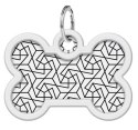 Collar WauDog Smart ID Zawieszka z QR-paszportem kość 4x3cm geometria