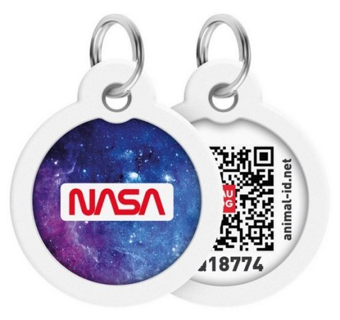 Collar WauDog Smart ID Zawieszka z QR-paszportem okrągła 3cm NASA21