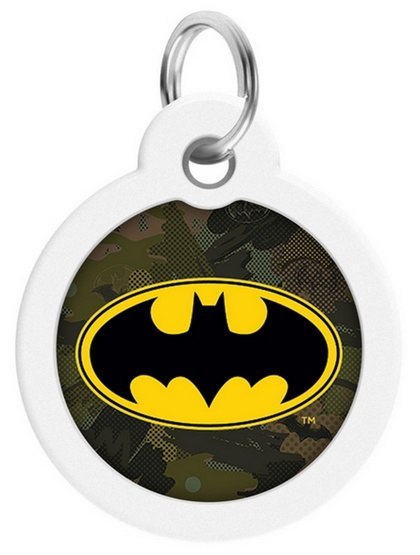Collar WauDog Smart ID Zawieszka z QR-paszportem okrągła 3cm batman zielony