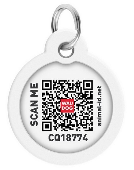 Collar WauDog Smart ID Zawieszka z QR-paszportem okrągła 3cm zębate potwory