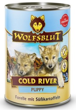 Wolfsblut Dog Cold River Puppy - pstrąg i bataty puszka 395g