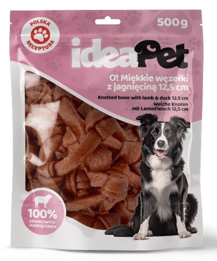 IdeaPet Miękkie węzełki z jagnieciną 12,5cm 500g