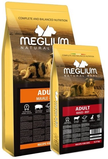 Meglium Dog Adult Pork Sucha karma z wieprzowiną 14kg + 2,5kg Gratis