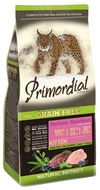 Primordial Cat Grain Free Kitten Duck & Turkey - kaczka & indyk 2kg