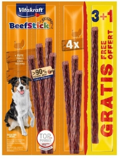 Vitakraft Dog Beef-Stick Original Indyk 3+1 GRATIS 4szt [89330]