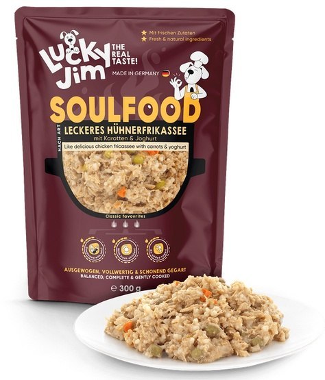 Lucky Jim SoulFood Potrawka z kurczakiem, marchewką i jogurtem saszetka 300g
