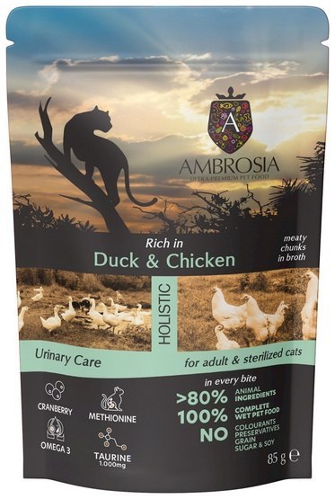 Ambrosia Cat Adult Duck & Chicken saszetka 85g