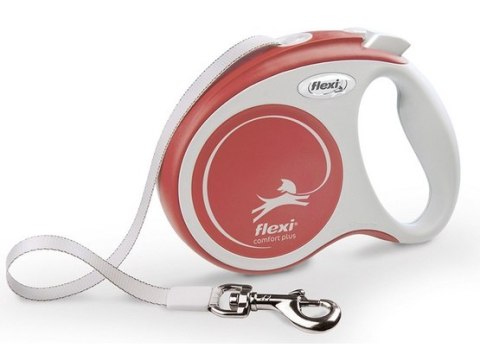 Flexi New Comfort Plus Smycz taśma S 5m jasnoczerwona