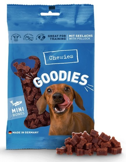 Chewies Goodies Trenerki Kosteczki Mini Łosoś 125g