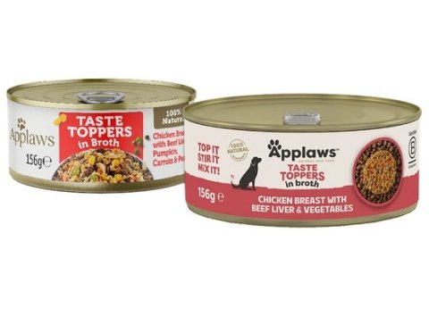 Applaws Dog Taste Toppers puszka z kurczakiem, wątrobą wołową i warzywami 156g