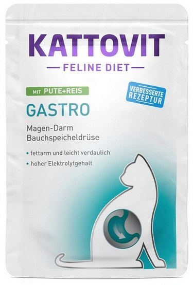 Kattovit Feline Diet Gastro indyk i ryż saszetka 85g