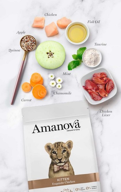 Amanova Cat Kitten Exquisite Chicken - kurczak 1,5kg