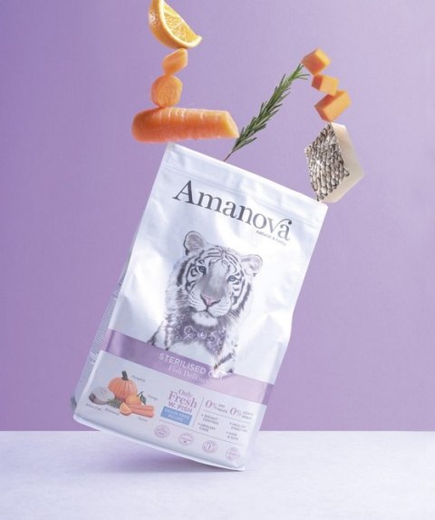Amanova Cat Sterilised Fish Delicacy - biała ryba 300g [termin ważności: 17.09.2026]