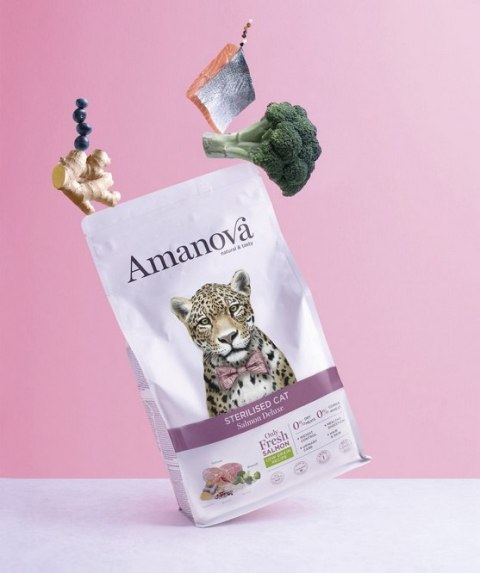 Amanova Cat Sterilised Salmon Deluxe - łosoś 300g [termin ważności: 19.09.2026]