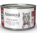 Amanova Cat Tuna & Beef - tuńczyk i wołowina w bulionie puszka 70g [16]