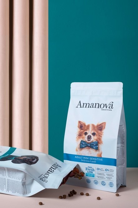 Amanova Dog Adult Mini Sensitive Delicious Lamb - jagnięcina 7kg [termin ważności: 19.09.2026]